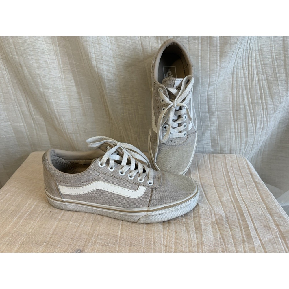 Vans Old Skool 500714 Women's 7 Taupe Beige Canvas Sneakers Skate Casual Shoes